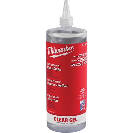 Wire & Cable Pulling Clear Gel Lubricant, Squeeze Bottle