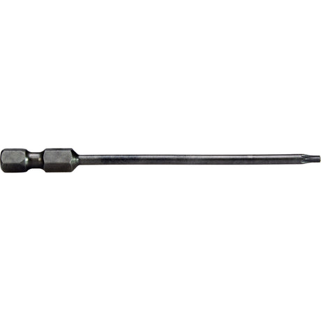 Power Drive Bit, Torx, T-15 Tip, 1/4" Drive Size, 6" Length