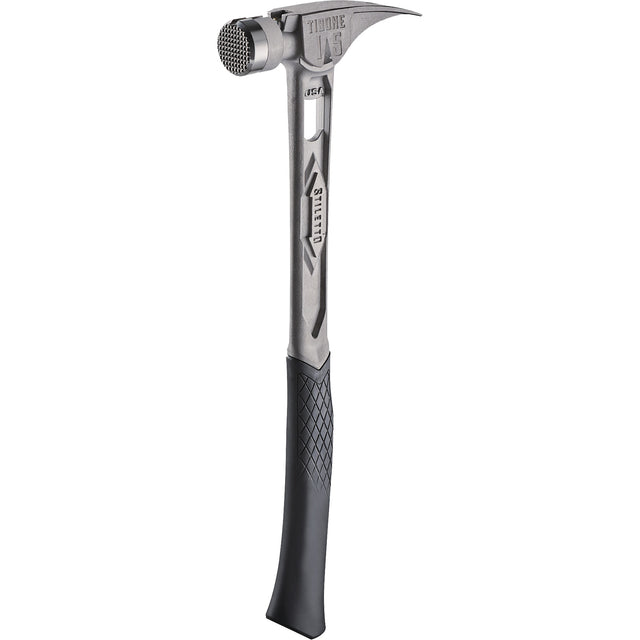 TIBONE™ Milled Titanium Framing Hammer, 15 oz., Solid Steel Handle, 17-17/50" L