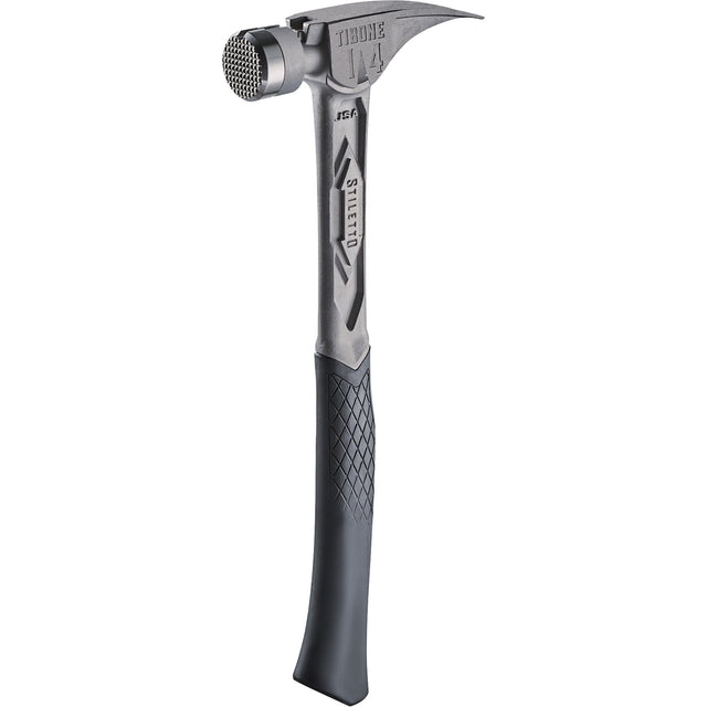 TIBONE™ Milled Titanium Framing Hammer, 14 oz., Solid Steel Handle, 15-1/4" L