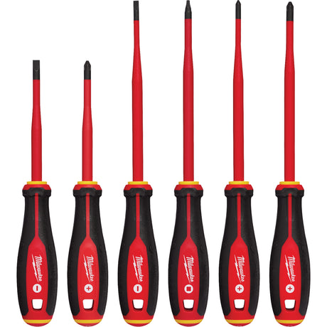 Insulated Slim Tip Screwdriver Set, 6 Pcs., Magnetic