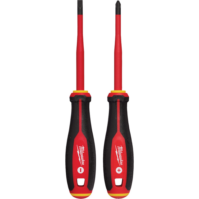 Insulated Slim Tip Screwdriver Set, 2 Pcs., Magnetic