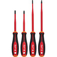 Insulated Slim Tip Screwdriver Set, 4 Pcs., Magnetic