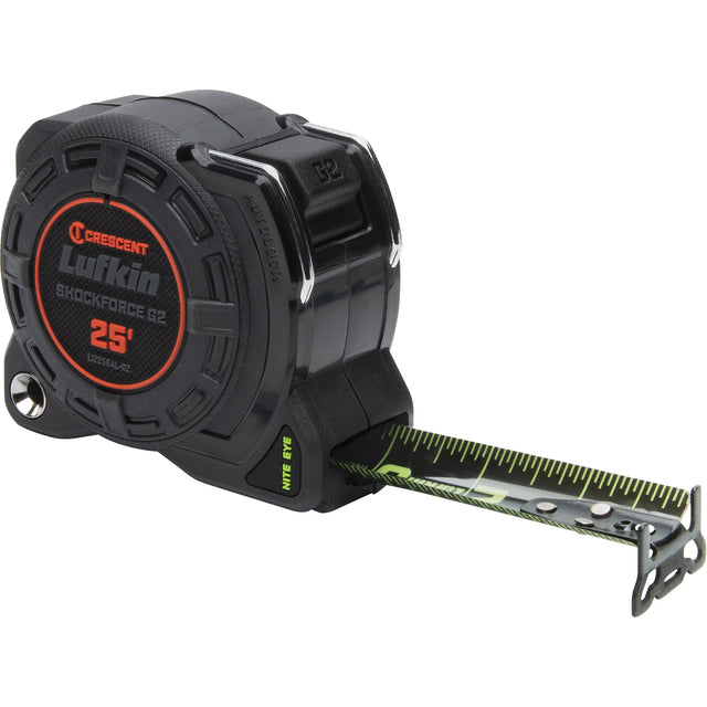 Shockforce Nite Eye™ G2 Auto-Lock Tape Measure, 1-1/4" x 25'