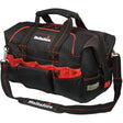 18" Pro Contractor's Closed-Top Tool Bag, Ballistic Polyester, Black/Orange
