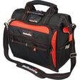 Lighted Technician's Tool Bag, Ballistic Polyester, Black/Orange