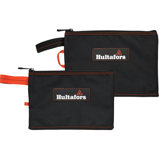 Multi-Purpose Zippered Bag, Ballistic Polyester, Black/Orange
