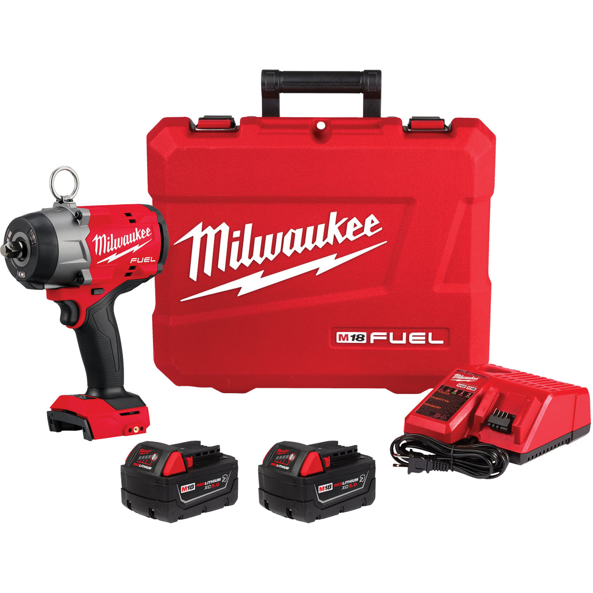 M18 Fuel™ High Torque Impact Wrench with Pin Detent Kit, 18 V, 1/2" Socket