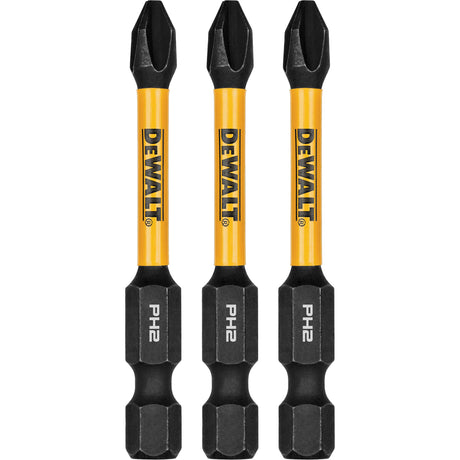 3-Piece FLEXTORQ® Impact Screwdriving Bits, Phillips, #2, 1/4" Drive