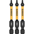 3-Piece FLEXTORQ® Impact Screwdriving Bits, Square, #1, 1/4" Drive