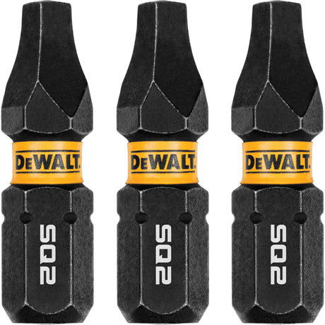3-Piece FLEXTORQ® Impact Screwdriving Bits, Square, #2, 1/4" Drive