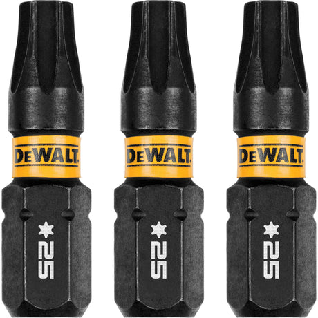 3-Piece FLEXTORQ® Impact Screwdriving Bits, Torx, T-25, 1/4" Drive