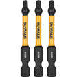3-Piece FLEXTORQ® Impact Screwdriving Bits, Square, #3, 1/4" Drive