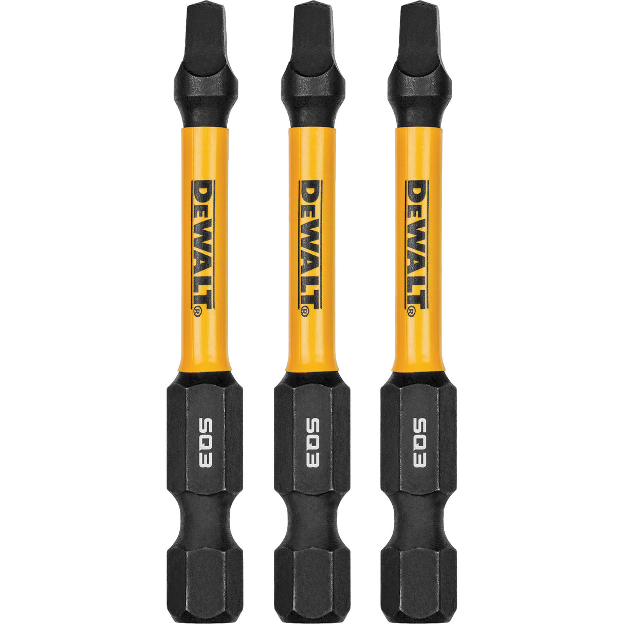 3-Piece FLEXTORQ® Impact Screwdriving Bits, Square, #3, 1/4" Drive