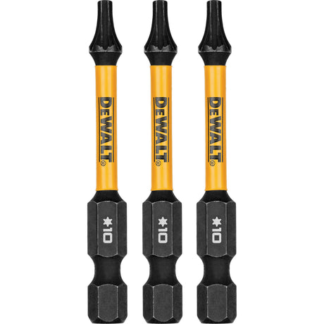 3-Piece FLEXTORQ® Impact Screwdriving Bits, Torx, T-10, 1/4" Drive