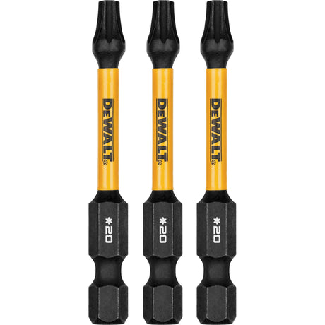 3-Piece FLEXTORQ® Impact Screwdriving Bits, Torx, T-20, 1/4" Drive