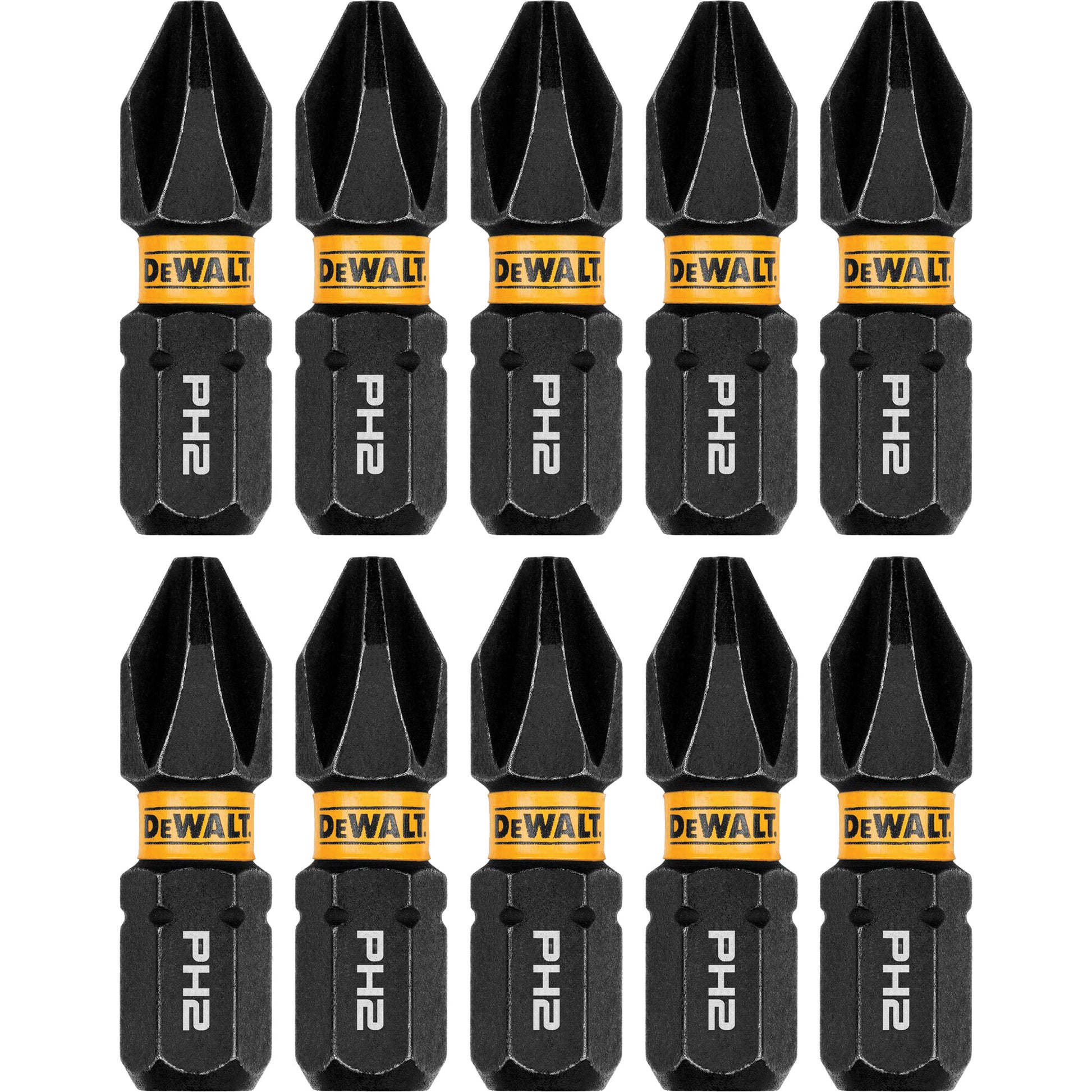 10-Piece FLEXTORQ® Impact Driver Bit Set, Phillips, #2 Tip, 1/4" Drive Size, 1" Length