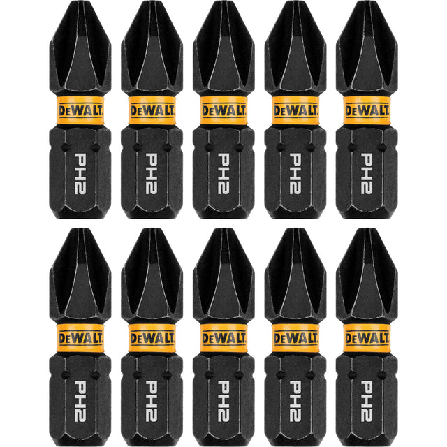 10-Piece FLEXTORQ® Impact Driver Bit Set, Phillips, #2 Tip, 1/4" Drive Size, 1" Length