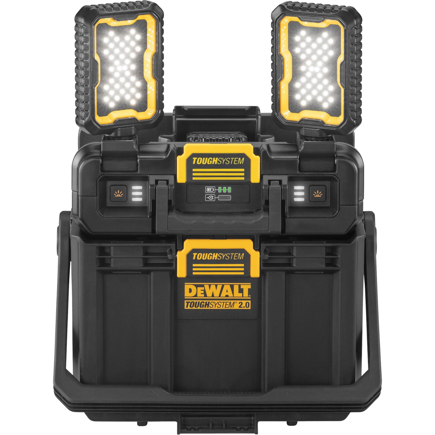 ToughSystem® 2.0 Adjustable Work Light with Storage, 16" x 11" x 14", Black/Yellow