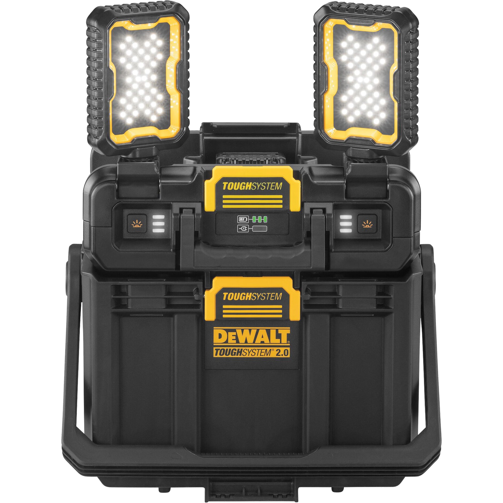ToughSystem® 2.0 Adjustable Work Light with Storage, 16" x 11" x 14", Black/Yellow