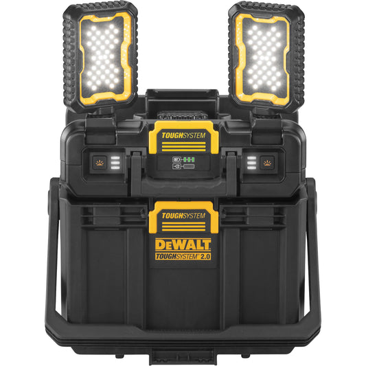 ToughSystem® 2.0 Adjustable Work Light with Storage, 16" x 11" x 14", Black/Yellow