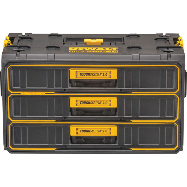 ToughSystem® 2.0 Three-Drawer Unit, 21-4/5" x 12-3/10" x 12-3/5", Black/Yellow