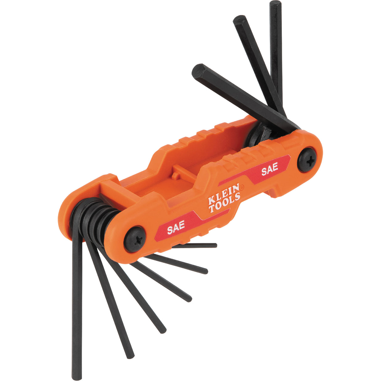 Compact Folding Hex Key Set, 9 Pcs., Imperial