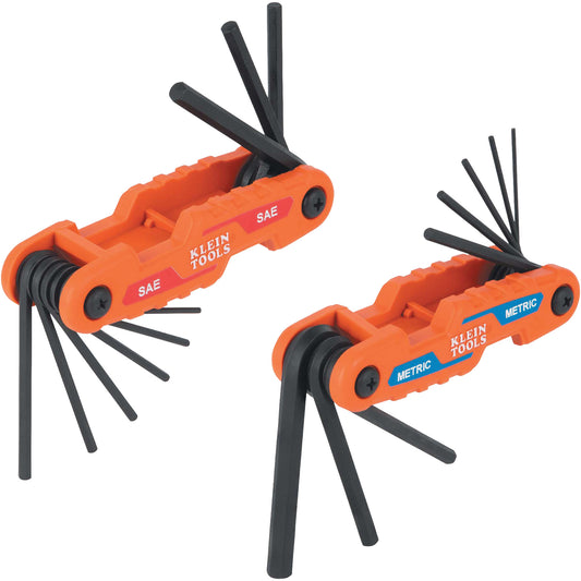 Compact Folding Hex Key Set, 17 Pcs., Metric & Imperial