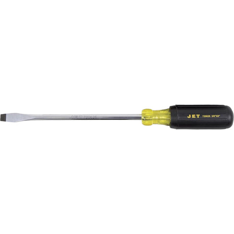 JKSS-8R Slot Screwdriver, 3/8" Tip, Round, 8" L, Cushion Grip Handle