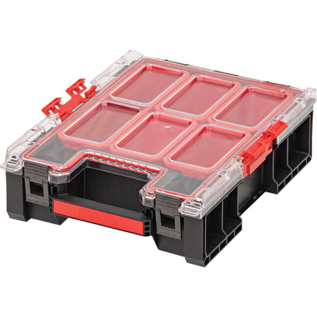 Arx™ Medium Tall Organizer with Bins, 10-2/5" x 14-3/10" x 4-1/5", Black