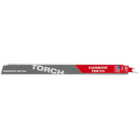 TORCH™ with Carbide Teeth for Medium Metal, Carbide, 10 TPI, 12" L x 1" W