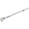 120XP™ Full Polish Chrome Extra Long Handle Teardrop Ratchet, 1/4" Drive, Ergonomic Handle