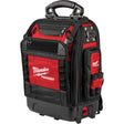 PackOut™ Structured Backpack, 9-1/2" L x 18" W, Black/Red, Polyester
