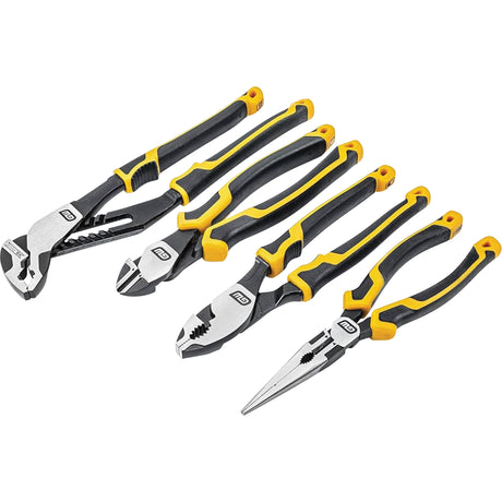 PITBULL Dual Material Mixed Plier Set, 4 Pieces