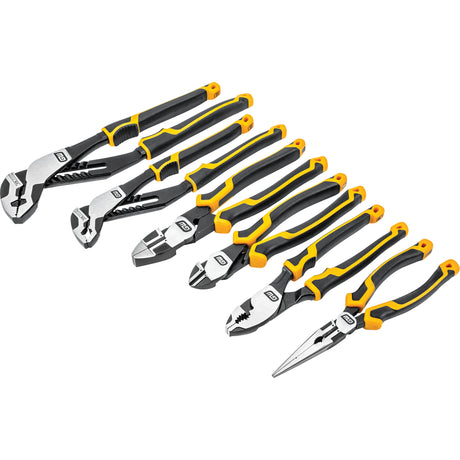 PITBULL Dual Material Mixed Plier Set, 6 Pieces