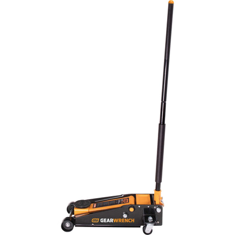 Heavy-Duty Floor Jack, 3 Ton(s) Capacity, 5-1/4" Lowered, 18-1/4" Raised, Manual Hydraulic