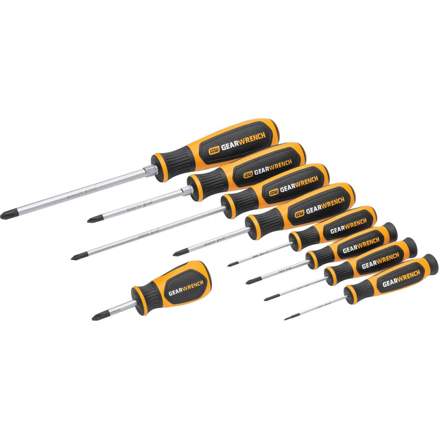 Phillips® Dual Material Screwdriver Set in Foam Storage Tray, 9 Pcs.