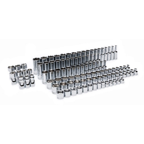 Master Metric Socket Set in Foam Storage Tray, 104 Pcs, 3/8" Drive Size, Deep