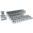 Master SAE Socket Set in Foam Storage Tray, 85 Pcs, 3/8" Drive Size, Deep