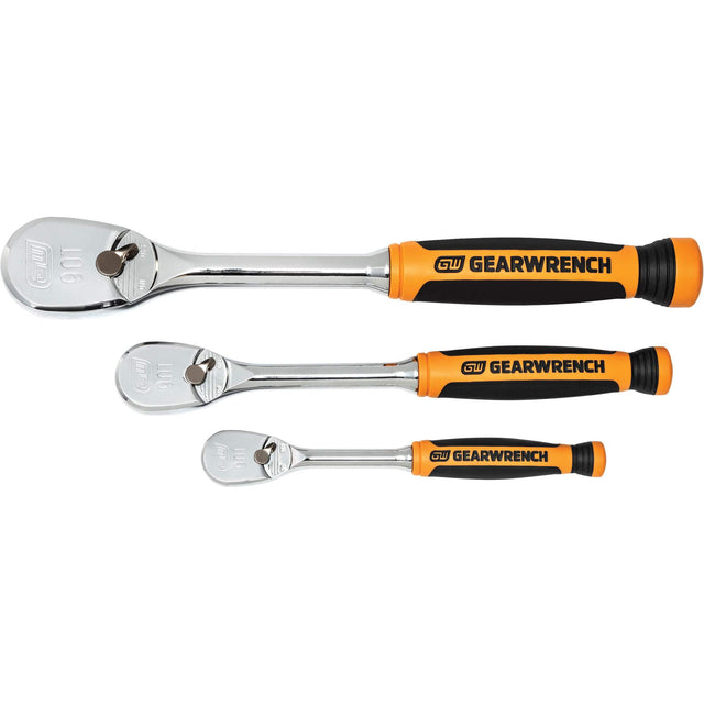 90-Tooth Dual Material Teardrop Ratchet Set