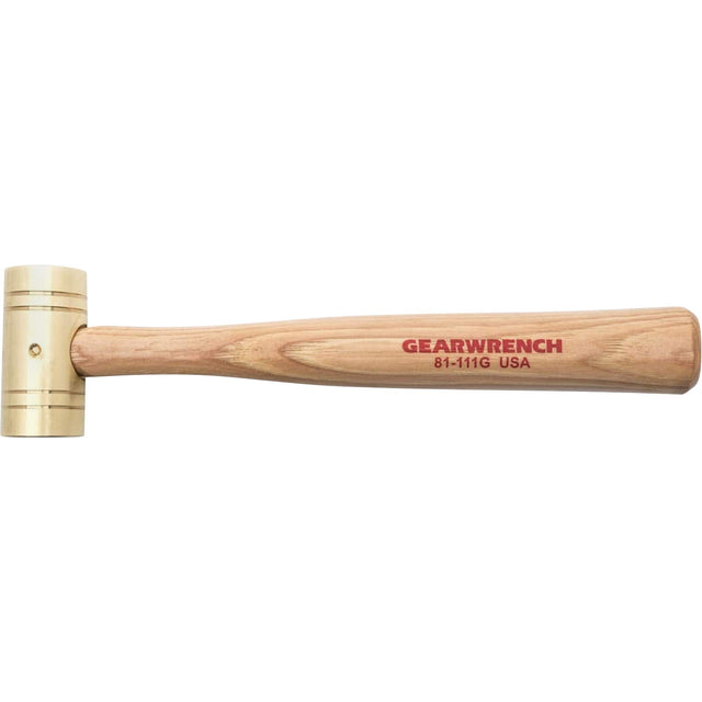 Brass Hammer with Hickory Handle, 1 lbs Head Weight, 11" L