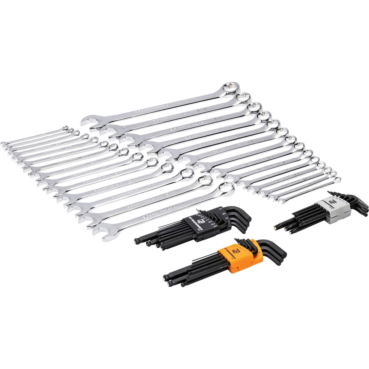6-Point Combination Wrench and Hex Key Set in Foam Storage Tray, 59 Pieces