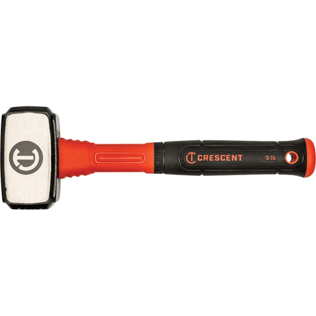 Drilling Hammer, 3 lbs., Fibreglass Handle, 4" L
