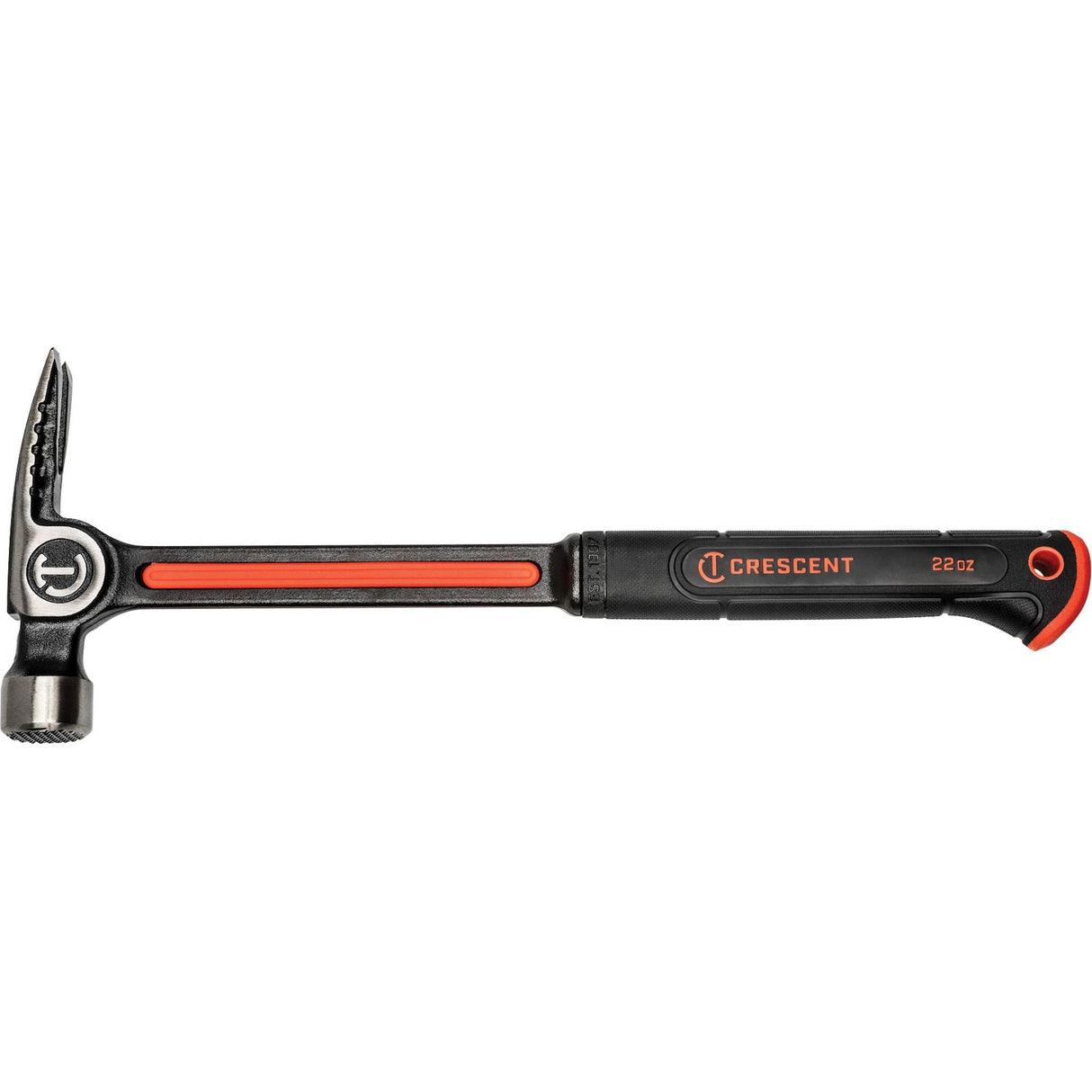 Steel Milled-Face Framing Hammer, 22 oz., Solid Steel Handle, 16" L