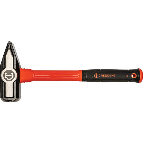 Fiberglass Blacksmith Hammer, 4 lbs Head Weight, 14" L