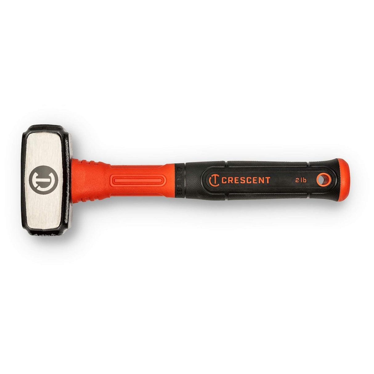 Drilling Hammer, 2 lbs., Fibreglass/Cushion Handle, 4" L