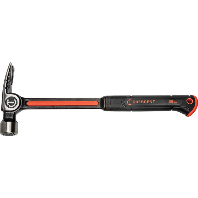 Milled-Face Framing Hammer, 28 oz., Solid Steel Handle, 16" L