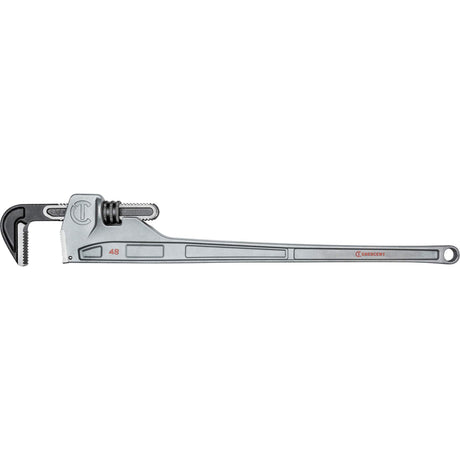 Pipe Wrench, 6" Jaw Capacity, 48" Long, Powder Coated Finish, Non-Ergonomic Handle