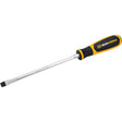 Slotted Dual Material Screwdriver, 3/8", 13-1/10" L, Plastic Handle