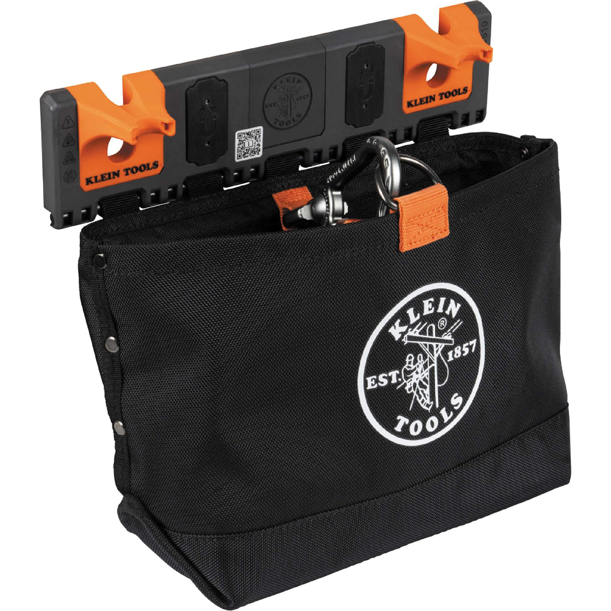 Bucket Work CentreS-Hook Hardware Pouch Module, Nylon, 1 Pockets, Black/Orange
